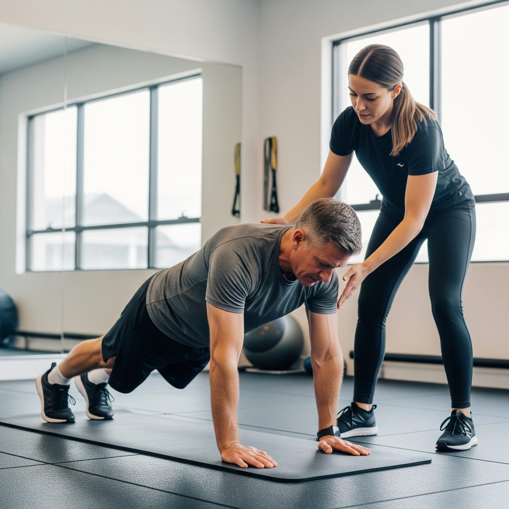 socio entrenando fuerza y movilidad en gimnasio Crosswolf con supervisión profesional